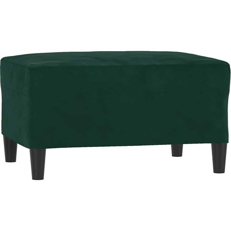 Repose-pied Vert foncé 70x55x41 cm Velours (1/5)
