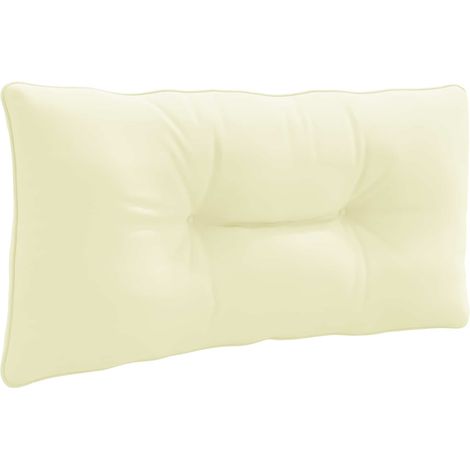 Cojín de respaldo PUTTEN 100% Poliéster Crema 80 x 40 x 10 cm vidaXL (1/5)