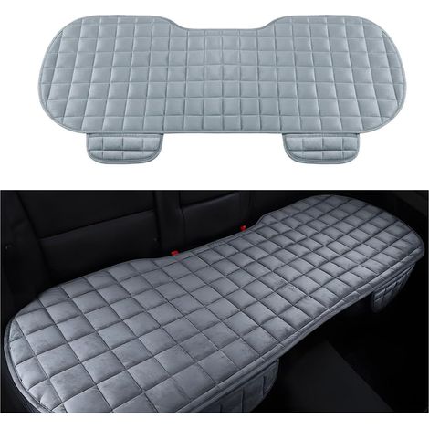 Coussin Siège Arrière - 1 Pièce - Peluche Douce - Protection Universelle - Voiture Familiale - 133x49cm Gris (1/5)
