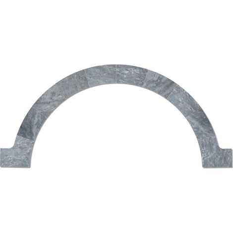 Kit de margelles pour escalier roman Pierre Naturelle Adana - R150x33x3 cm - Bord rond - Gris Bleu (1/2)