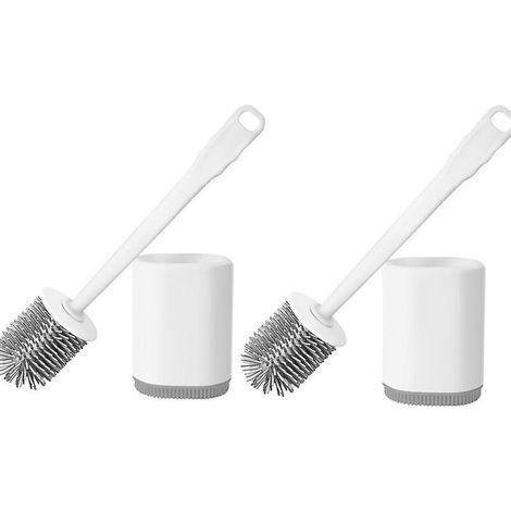 Set mit 2 Silikon-Toilettenbürsten fürs Badezimmer (1/5)