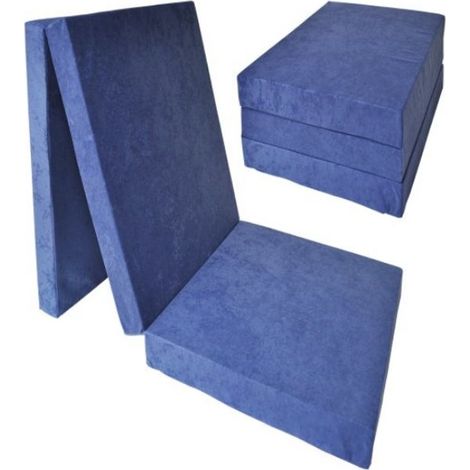 Gästematratze Marineblau - Faltmatratze - 195x80x15 cm - Campingmatratze