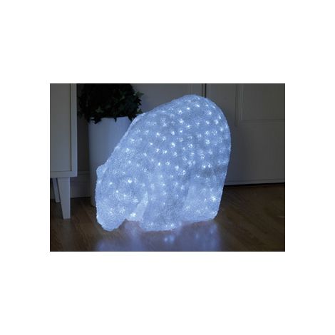 BÄR ''CRYSTAL WIRE LED'' KLAR, 200 C/W LED,42X46CM,OUTDOOR