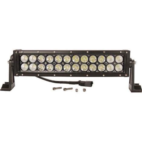 Barra de luces de trabajo LED'72W 6120 lm rectangular 12 / 24V luz blanca 351,6 x 79,5 mm terminal Deutsch combinada curva 24
