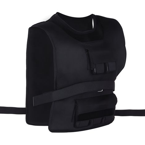 Gilet lesté HOMCOM 15 kg / 20 kg / 30 kg, gilet d'entraînement ajustable avec poids amovibles, gilet de course pour femmes et hommes pour la musculation, le renforcement musculaire, la course à pied, 