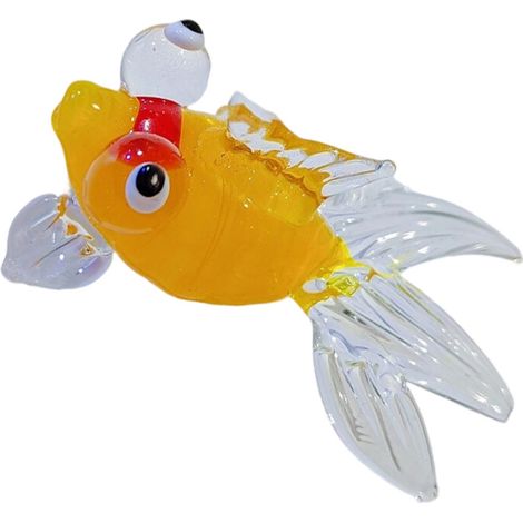 Pesce rosso in vetro fatto a mano, pezzo 3D