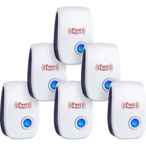 Répulsif à ultrasons pour souris, lot de 6, répulsif anti-moustiques, répulsif électronique d'intérieur contre les rats, les fourmis (1/2)