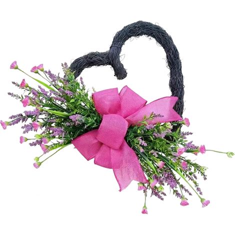 Guirlande Porte - Guirlande Décorative Extérieure - Pour Porte d'Entrée Hiver Saint-Valentin Fête Mariage - Diamètre 45 cm - En Plastique - 1 Pièce (1/5)