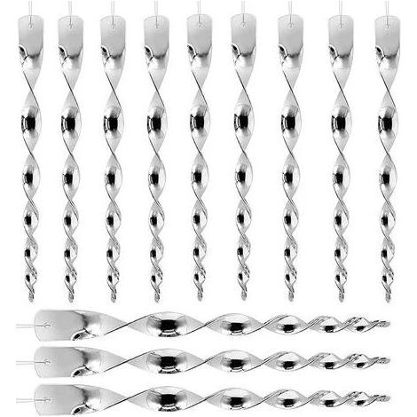 Vogelabwehr – Reflektierende Spirale, 30 cm – Für den Außenbereich geeignet, z. B. für Balkon, Garten, Gemüsebeet, Obstbaum – 12er-Pack (1/5)