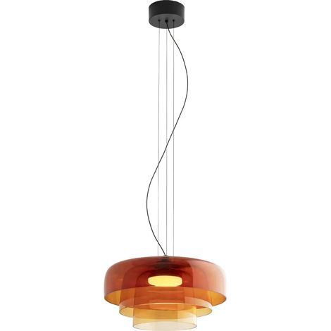 [GEBRAUCHT] B-Ware Leds C4 Pendelleuchte Hängeleuchte Levels Bernstein Glas Nahtrang Studio