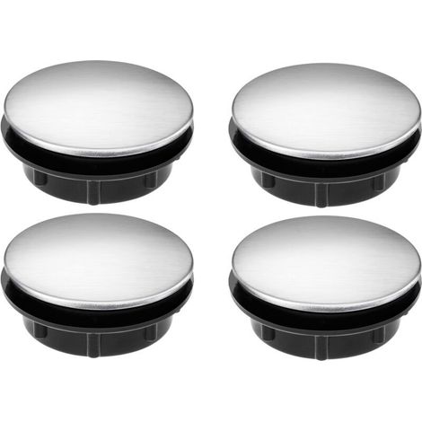 Bouchon de trou d'évier 4 paquets (1,1 à 1,57 pouces de diamètre) couvercle de trou de robinet d'évier couvercle de trou de robinet de cuisine en acier inoxydable (1/4)