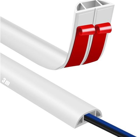 Goulotte Cable Adhesive Flexible Pvc Protection Fil Electrique Bureau Maison (1/2)
