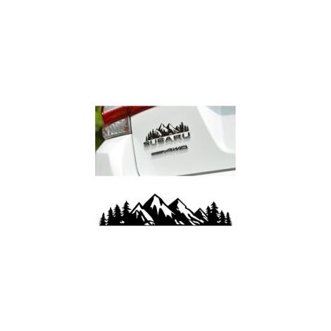 Autoaufkleber mit Bergmotiven, Campingaufkleber, Vinyl-Autoaufkleber mit Bergwaldmotiven, Grafik-Aufkleber-Set für Auto, Wohnwagen, Anhänger, Wohnmobil – Crezuo
