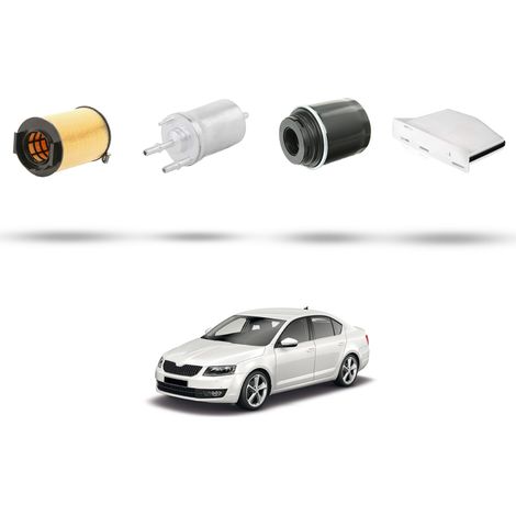 Kit tagliando 4 filtri compatibile con Skoda Octavia II 1.2 TSI 77kw Dal 2010 al 2013 (1/5)