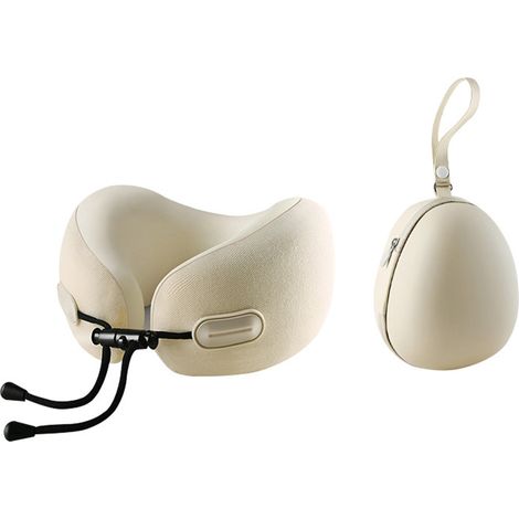 Oreiller cervical en mousse à mémoire de forme en forme de U, idéal pour le bureau et les voyages, facile à transporter et à ranger dans sa boîte.-AquaForge (1/5)