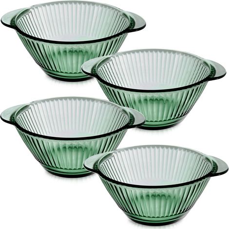 Bols à bouillon en verre vert verde 450 ml, lot de 4. (1/5)