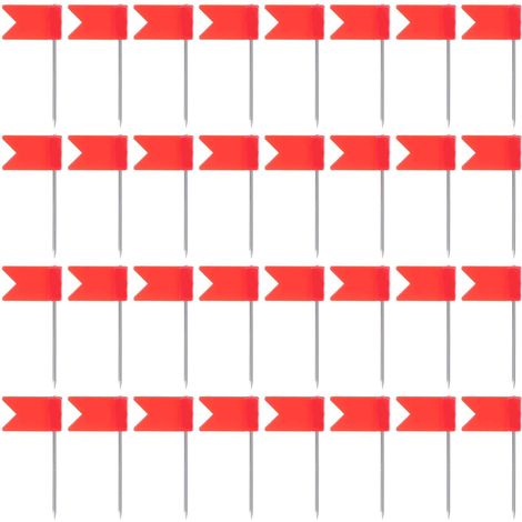 rouge,Lot de 50 épingles à drapeau, épingles de marquage pour le mur, les cartes, les tableaux blancs, les petits stylos, posters, épingles décoratives, en plastique