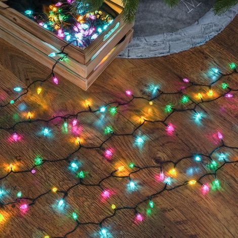 11.9m Multi Colour LED Christmas Fairy String Lights Indoor Outdoor Tree Decoration (1/2)