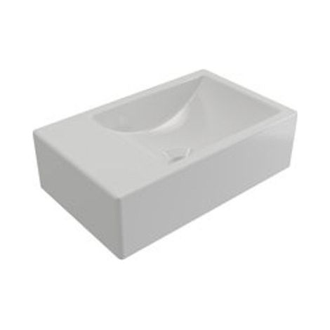 Plieger Houston lave-mains droit sans trou de robinet 37x23cm blanc