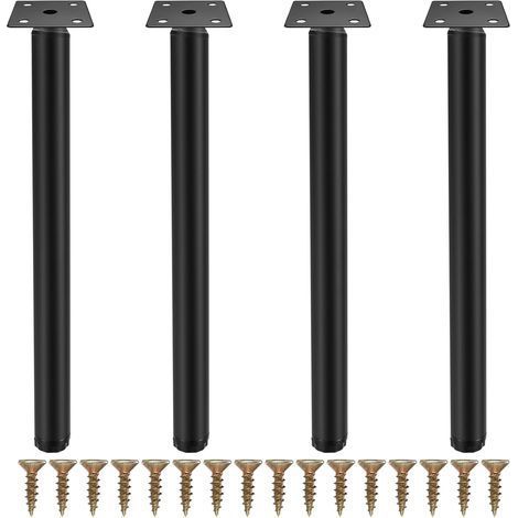 4 Pièces Pieds de Meuble, 30 cm/11,81 Pouces Pieds de Meubles Réglables, Pieds de Support en Fixation en Métal pour Meubles/Table/Chaise/Bureau/Cuisine/Armoire/Canapé (1/5)