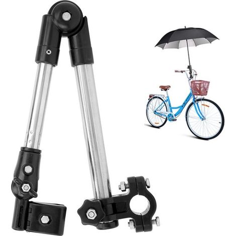 Carro portaparabrisas con clip de sujeción ajustable de 360°, apto para sillas de ruedas, bicicletas y sillas. (1/5)