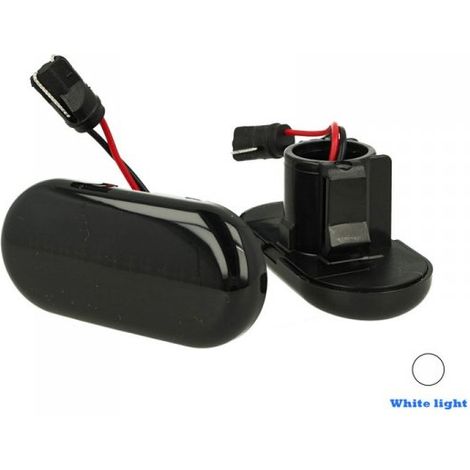 Kit Freccia Laterale a Led Side Marker Lente Nero Fume Luce Bianco Per Opel Vivaro Movano Nissan Interstar X70 OEM 7701047517 6030196E