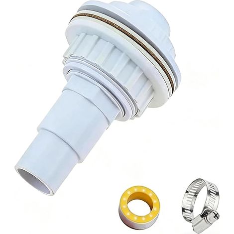 Buse De Refoulement Piscine Buse De Sortie Piscine Reglable Pour Raccord Tuyau 32 Mm/38 mm Otule Réglable Piscine Courroie Filetée Collier Serrage Rotule Réglable (1/5)