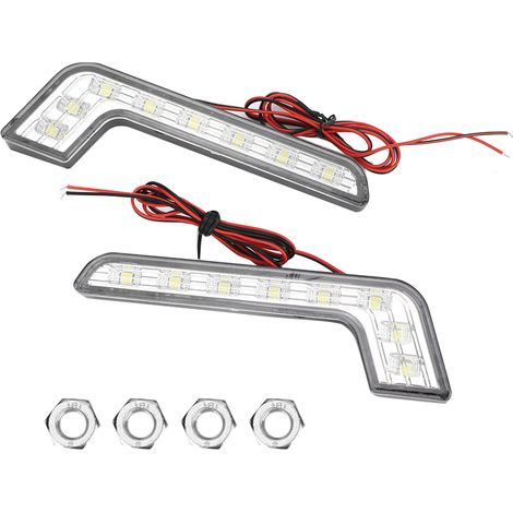 Yctze für LED-Tagfahrlicht Superhell 8 LED Wasserdicht Universelles DRL-Tagfahrlicht LED-Tagfahrlicht Wasserdichtes Tagfahrlicht Wasserdichtes Universelles Tagfahrlicht Di.
