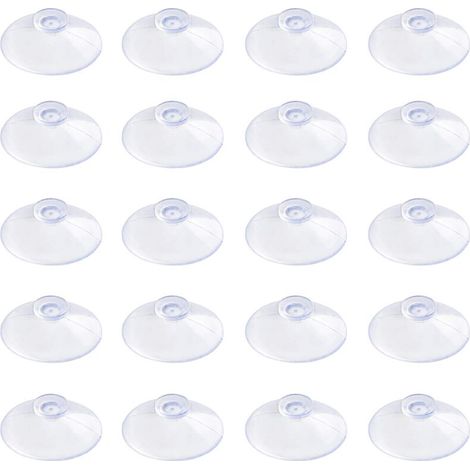 20 Pack Ventouses Transparentes Ventouses en Plastique PVC de 2 cm sans Crochets pour la décoration et l'organisation de la Maison (1/5)