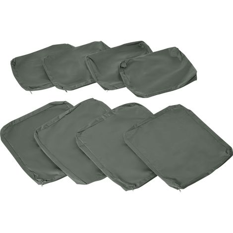 Replacement Cushion Cover Garden Rattan Patio Furniture Seat Cover Polyester Outdoor Deep Grey No Cushion Included (1/5)