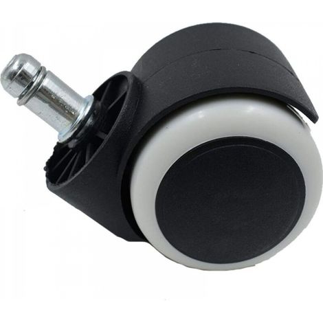 Roues pivotantes en caoutchouc pour chaises de bureau, taille de poignée standard adaptée au bureau, à l'école, à la maison (1/4)