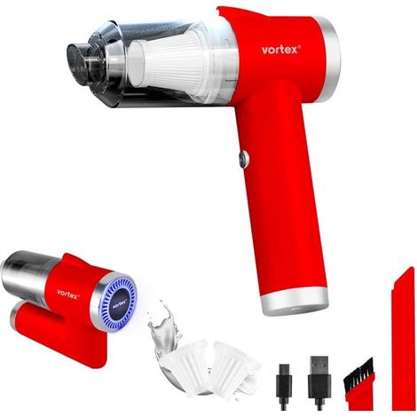 Aspiradora de mano inalámbrica roja Vortex CRC90 (1/5)