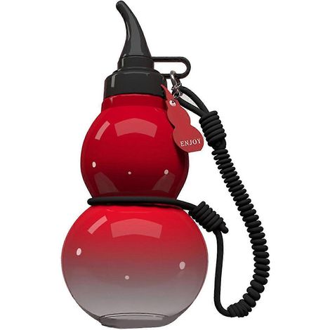 800 ml Kürbis-Wasserflasche, auslaufsicher, tragbare Sport-Wasserflasche für Männer und Frauen, Outdoor-Reisen, Rot