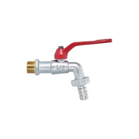 RUBINETTO A SFERA CON MANIGLIA A LEVA- - M 1/2 con portagomma F 3/4 - 10 pezzi FIV