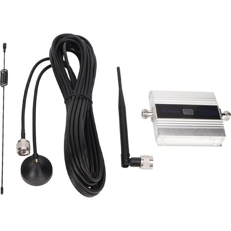 Amplificateur de signal pour téléphone portable 4G à gain élevé, compatible GSM, DCS et WCDMA, 1800 MHz, 100-240 V, prise UE argentée.