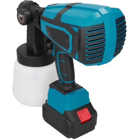 Pistolet de peinture sans fil électrique 21V batterie lithium rechargeable 1000ml prise UE 200-240V (1/5)