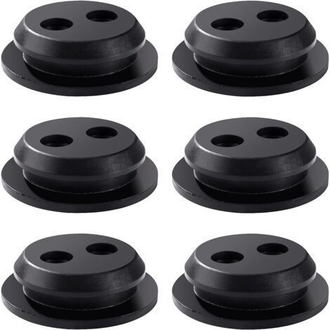 6 Stück Gummidichtungen für Kraftstofftanks, Gummibuchsen-Tankdichtung mit 2 Löchern, für Freischneider, Laubbläser (1/5)