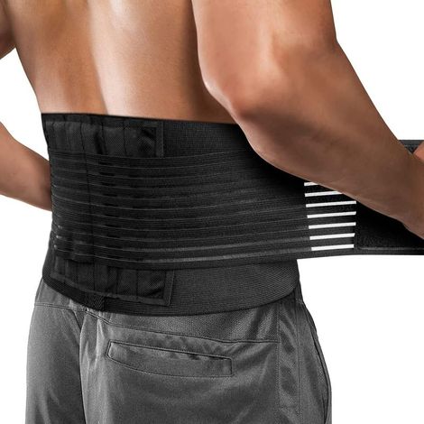 Ceinture Lombaire, Ceinture De Soutien Lombaire Avec 6 Baleines pour Homme et Femme, Ceinture Lombaire avec Double Ajustement, pour le Soutien Lombaire et le Soulagement de la Douleur (1/5)