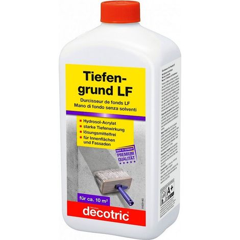 Durcisseur de fonds liquide transparent pour béton et briques – Conditionnement 1 Litre – Renforce les fonds friables et farineux – Decotric