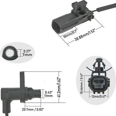Passend für Toyota Highlander ABS-Drehzahlsensor 89543-48040 8954348040 ALS1779 (1/4)