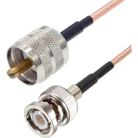 Cavo di collegamento con connettore BNC / connettore UHF RG316 da 10 m in PP