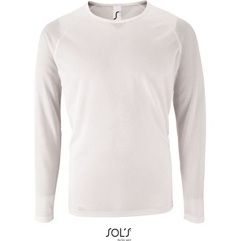 Camiseta De Deporte De Manga Larga De Hombre SOL'S SPORTY LSL MEN M Blanco