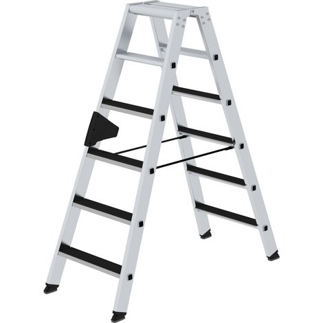 MUNK Stehleiter beidseitig begehbar mit clip-step 2x6 Stufen (1/5)