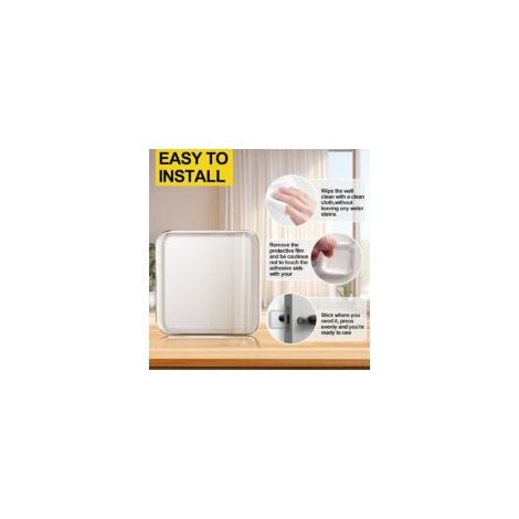 Protector de tope de puerta para montaje en pared, protector de pared de silicona de 8 piezas con fuerte adhesivo, ideal para la protección de la pared y la reducción del ruido - Crezuo