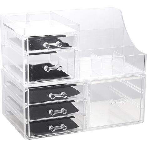 Transparent Makeup Organizer with 6 Drawers (1/4)