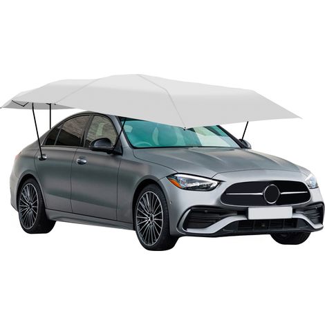 【Maison connectée】Tente de voiture semi-automatique, 4,6 2,3 m, housse de protection pour voiture, tente de voiture semi-automatique, bâche de protection solaire pour voiture, auvent détachable, carp (1/5)