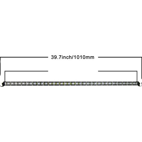Barra de luz, carcasa de aluminio duradera, compatibilidad versátil, combo de 38 pulgadas, 1 unidad. (1/2)