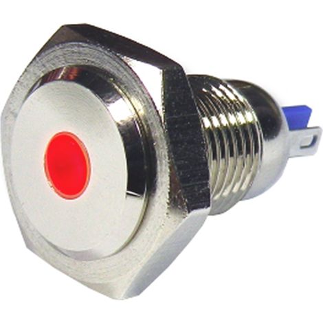 Voyant LED lumineux  Rouge RS PRO, dia. 12mm, 24V, IP67 ( Prix pour 1 )