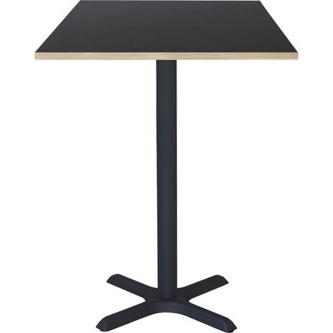 Mange-debout 60 x 60 cm - modèle Dina noir chants bois (1/4)