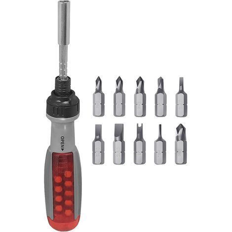 Coffret De Tournevis À Cliquet - Kit Tournevis Ratchet - Outils Ergonomiques Multi-Angle pour Assemblage Meubles et Projets Domestiques - Machines Industrielles (1/5)